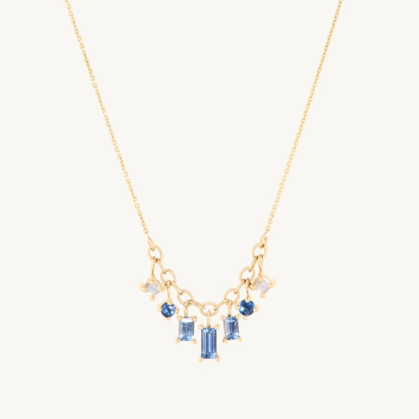 Shadow Sapphire & Moonstone Necklace