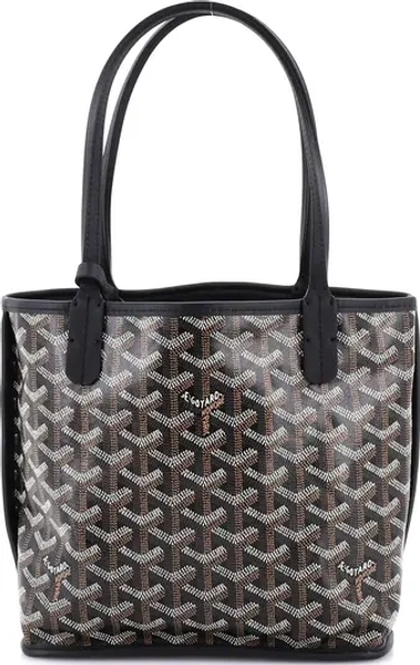 Anjou Reversible Tote Coated Canvas Mini