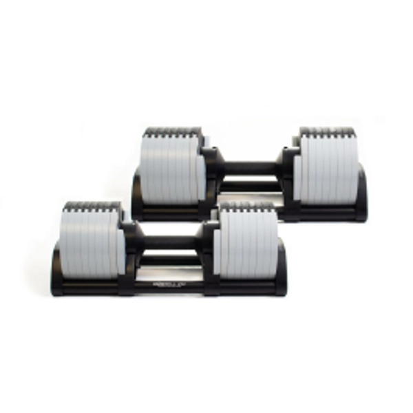 NÜOBELL 2-32Kg Dumbbells (x2) - White Grey / Black