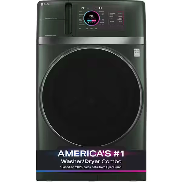 GE Profile 4.8 cu. ft. Smart UltraFast Electric Washer Dryer Combo in Jade Green with Ventless Heat Pump Technology PFQ97HSPVGN