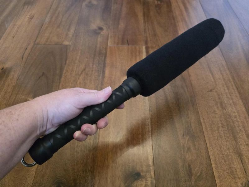Black plush thumper paddle β heavy or light weight, handmade uk