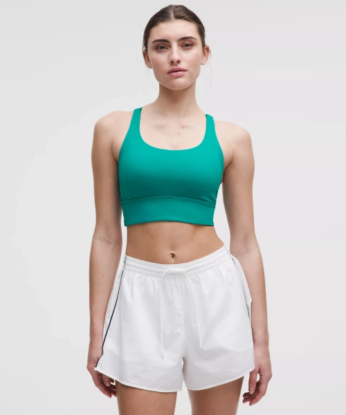 lululemon Energy Longline Bra *Medium Support, B–D Cups - Sonic Teal - 14