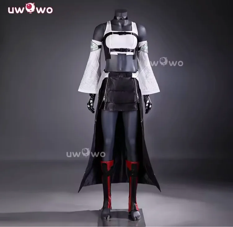 UWOWO Collab Series Game Tifa Black Mage Cosplay Costume, S-3XL for Halloween