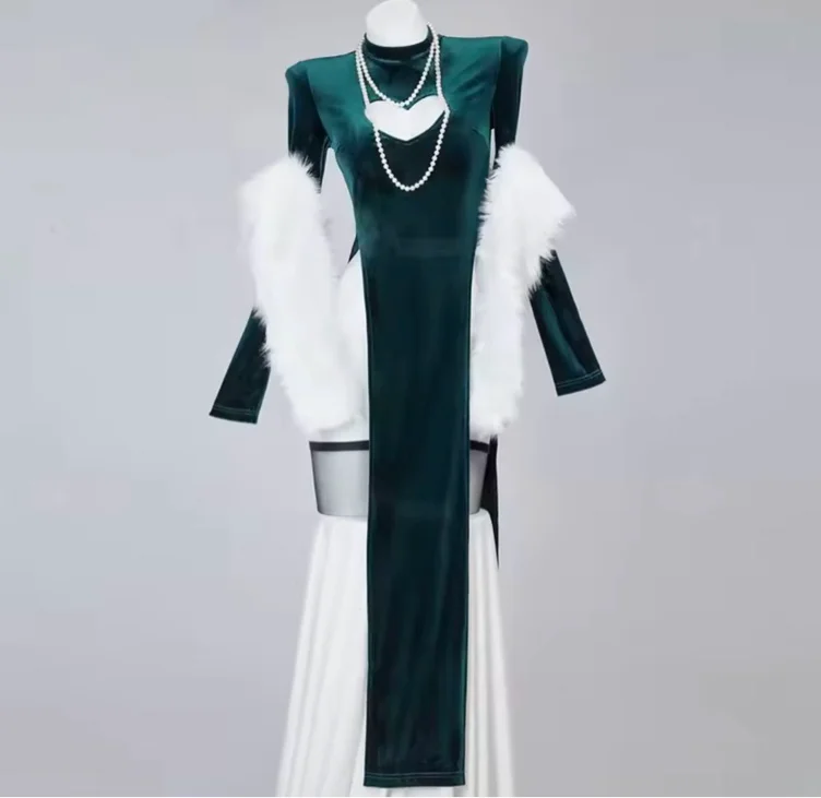 ONE PUNCH-MAN Anime 2025 Fubuki Sexy Velvet Cheongsam Dress Cosplay Costume for Women