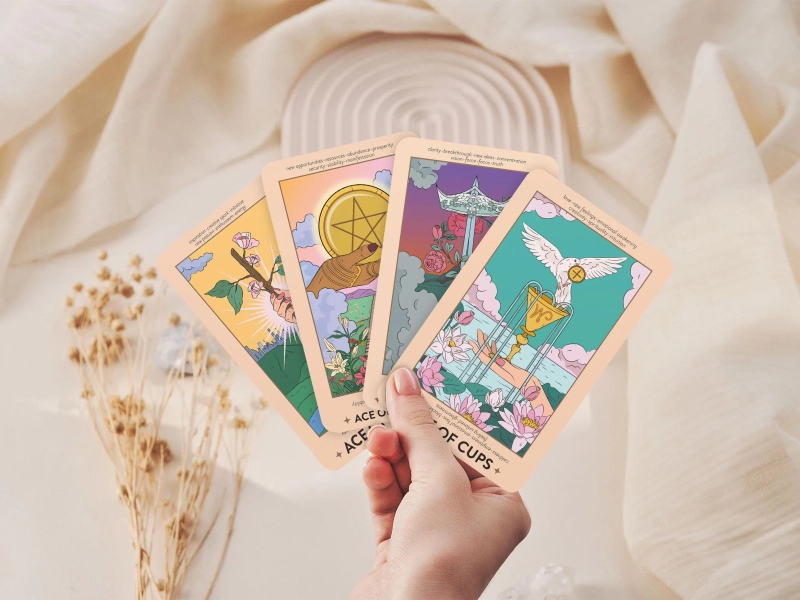 Complete 78 Card Beginner Tarot Deck with Guidebook Unique Luxury Indie Beautiful Wyspell Tarot Cards Full Tarot Deck
