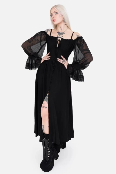 NIGHT CALLING BLACK MAXI DRESS