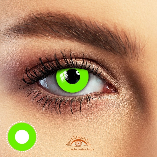 Pure Green Halloween Contacts - CCUS | Premium Colored Contacts