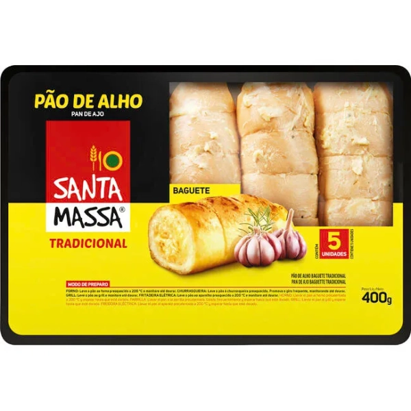 Pão de Alho Santa Massa Tradicional 400g