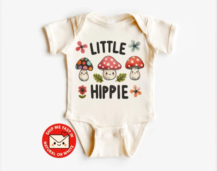 Flower Little Hippie Baby Onesie® • Hippie Baby Outfit • Boho Flower Baby Bodysuit - Etsy