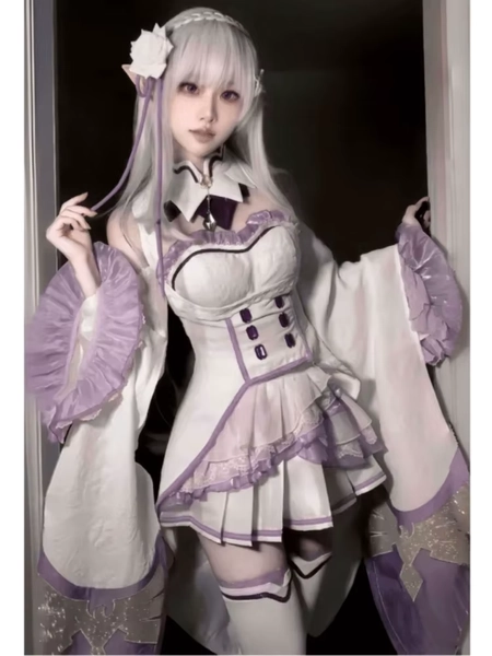 Emilia RE: ZERO Starting Life in Another World Costume Cosplay Set Suit Gorgeous Collection Edition Anime - AliExpress