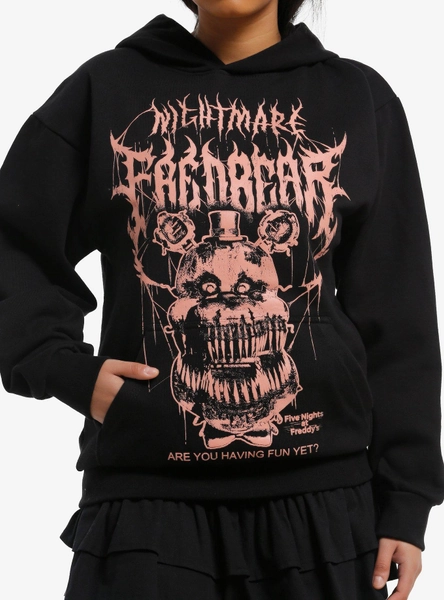 Five Nights At Freddy's Nightmare Fredbear Metal Hoodie