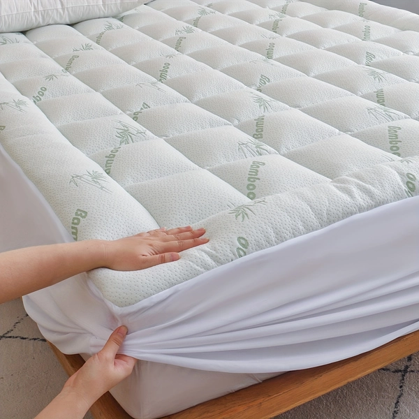 TEMU Cooling Mattress Topper, Soft Topper - Breathable Pillow Top Mattress Pad Cover For Sleeping - Queen Bed Topper For Mattress Protector With Deep