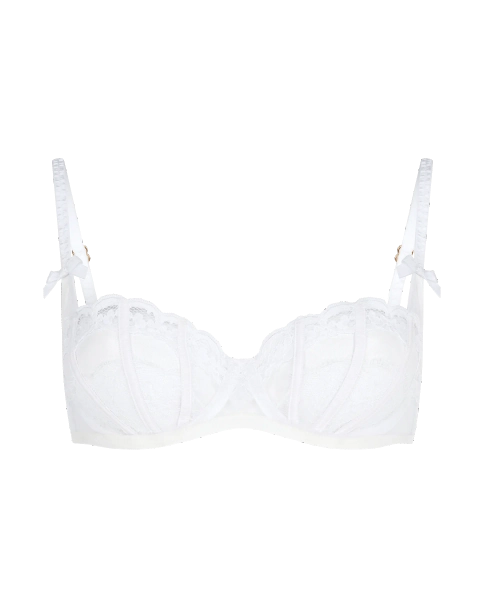 Mariann Balconette Underwired Bra in White | By Agent Provocateur