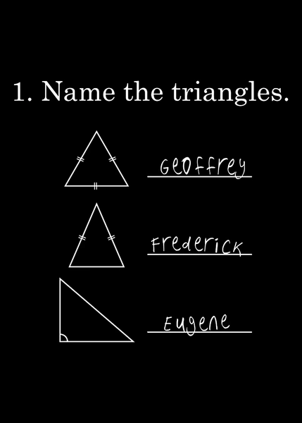 'Name the Triangles' Poster, picture, metal print, paint by Wallchemy | Displate