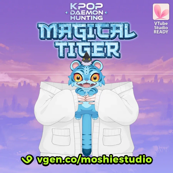 Magical Tiger | VTube Studio Asset by Moshie Studio (@MoshieStudio)