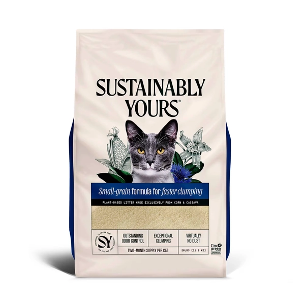 Sustainably Yours Cat Litter Small-grain Formula, 26 lbs.