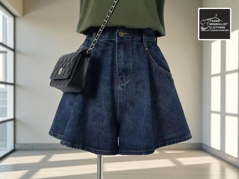 High Waist Denim Skort: Flared A-line Wide Leg Shorts - Etsy Canada