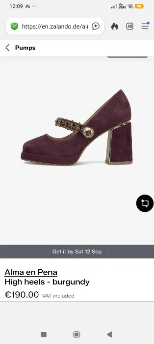 Alma en Pena Burgundy Heels ❤️