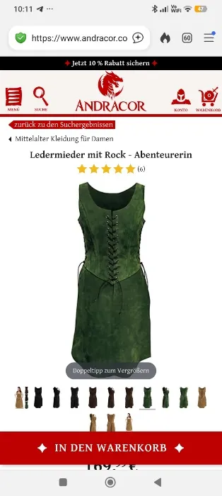 Forest Green Leather Corset & Skirt 🌿