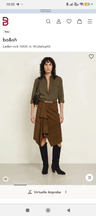 Brown Suede Wrap Skirt 🌿