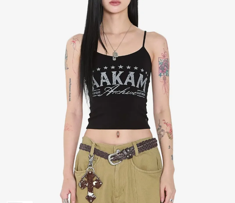 [아캄×다영]Graphic String Sleeveless (Black)