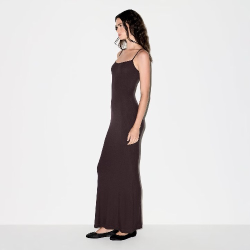 brown skintight dress