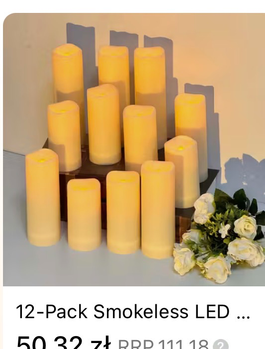 LED candles x12 