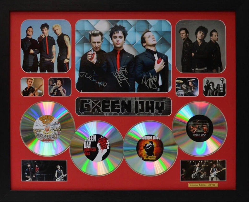 Green Day signed memorabilia limited edition