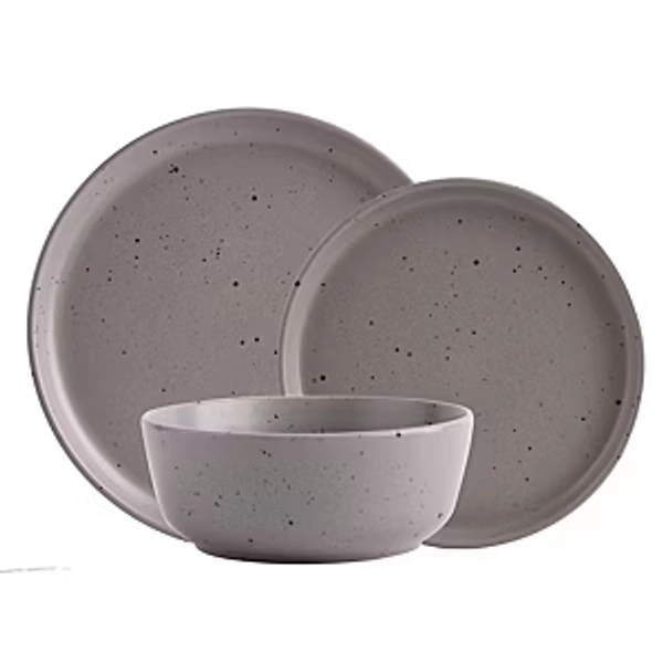 Grey Speckled Dinner Set 12 Piece