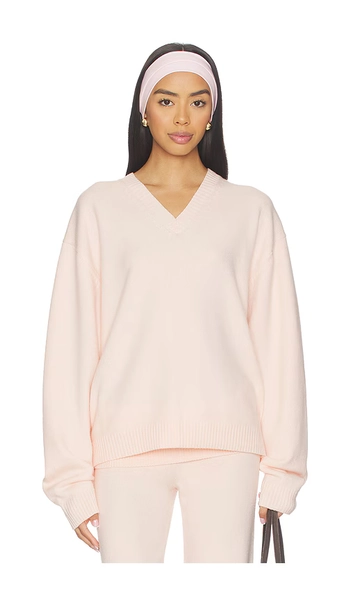 Wool Cashmere V Neck Pullover Sweater