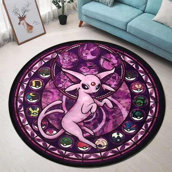 Eevee Evolutions Espeon Carpet Rug for Bedroom Living Room Decor