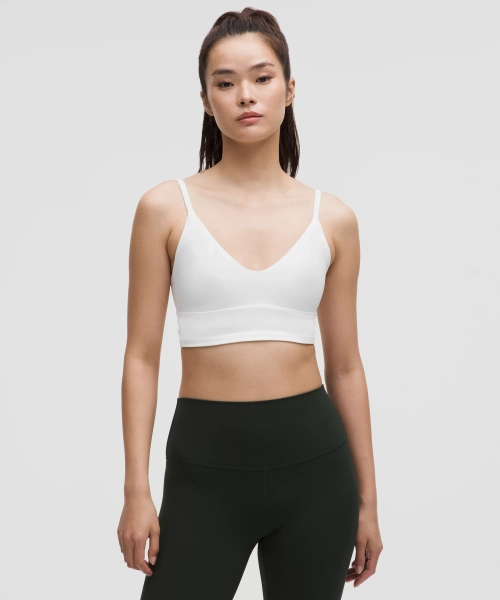 lululemon Focuser Scoop-Neck Bra Nulu *Light Support, A/B Cup - White - XS
