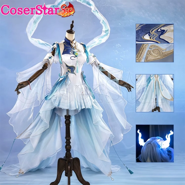 CoserStar-SSR Wuthering Waves WuWa Qingxiao Cosplay Kostüm Outfit Karneval Anime Spiel Rollenspiel Uniform Kleid - AliExpress 200000532