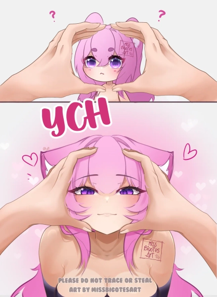 YCH Heart Face Peek by missbigotesart (@missbigotesart)