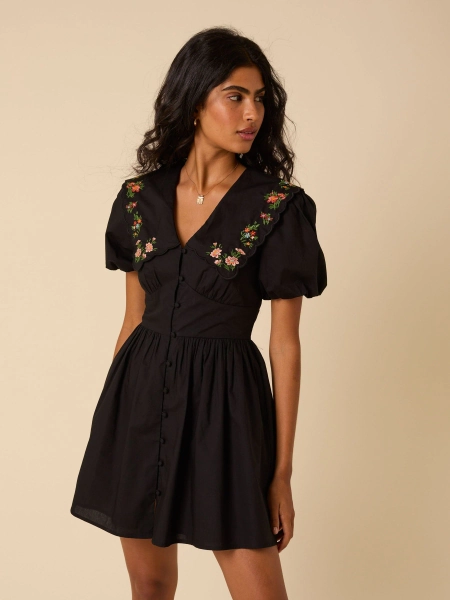 Nobodys Child Black Petite Petite Birdie Mini Dress