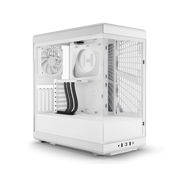 Y40 - ATX PC Cases with PCIe 4.0 Riser - Snow White