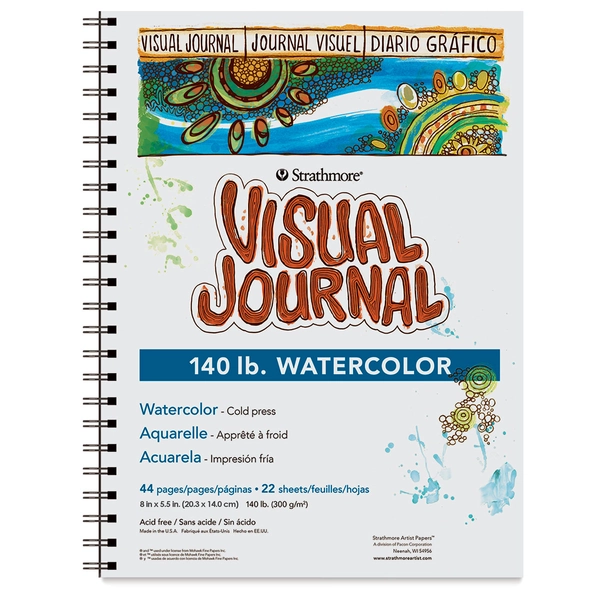 Strathmore Watercolor Visual Journal - 140 lb, 8" x 5-1/2"