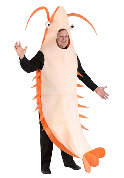 Plus Size Adult Shrimp Fancy Dress Costume | Plus Size Sea Creature Fancy Dress Costumes