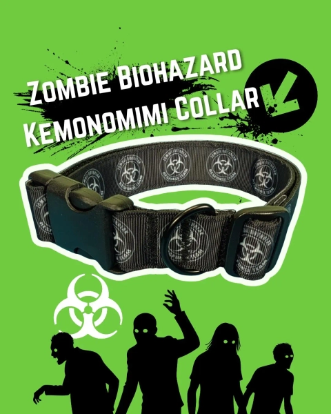 Zombie Biohazard Kemonomimi Black and White Puppy Cosplay Choker - Etsy