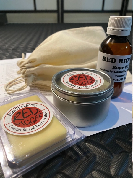 Red Rigger Rope Care Kit - Love your Rope and your partners skin - Oil, wax, treatment, condition, soften, smooth, protect, Jute and Hemp