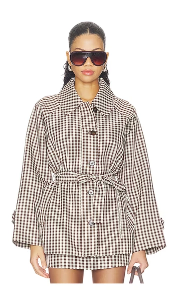 Maude Club Clarke Trench in Brown. - size S