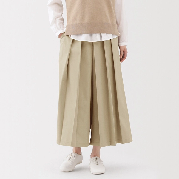 Unisex Doppellagige Hakama‐Hose (Hellsandfarben - XS)