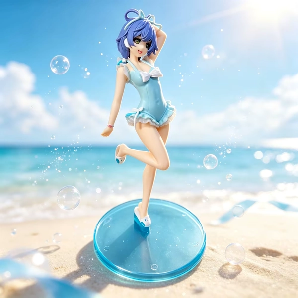 Figurki Anime Hatsune Miku z rodziną postaci, VOCALOID Luo Tianyi w letnich strojach kąpielowych, kolekcjonerska lalka Miku, model, zabawki dla dzieci, prezenty urodzinowe
