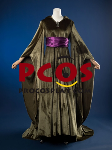 Revenge of the Sith Padme Naberrie Amidala Cosplay Olive Velvet Dress FY0188