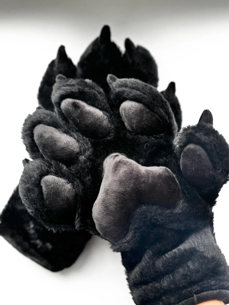 Fursuit Paws Black Five Fingers