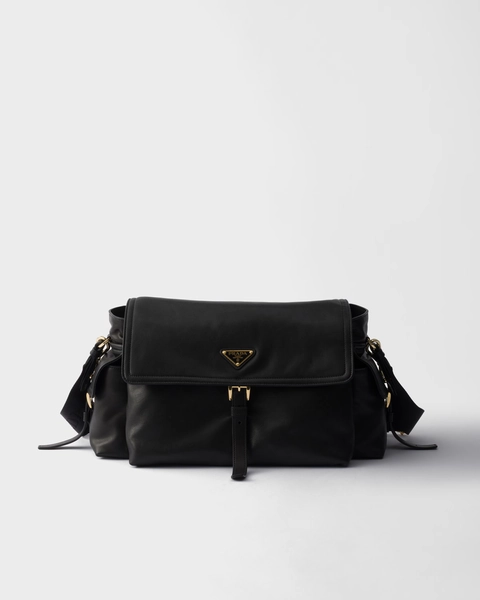 Prada Explore large nappa leather shoulder bag with flap