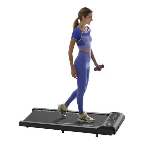FitRx Pacer Walking Pad, 265lbs Capacity Incline Under Desk Walking Pad with Bluetooth Connectivity and Remote Control for Home and Office