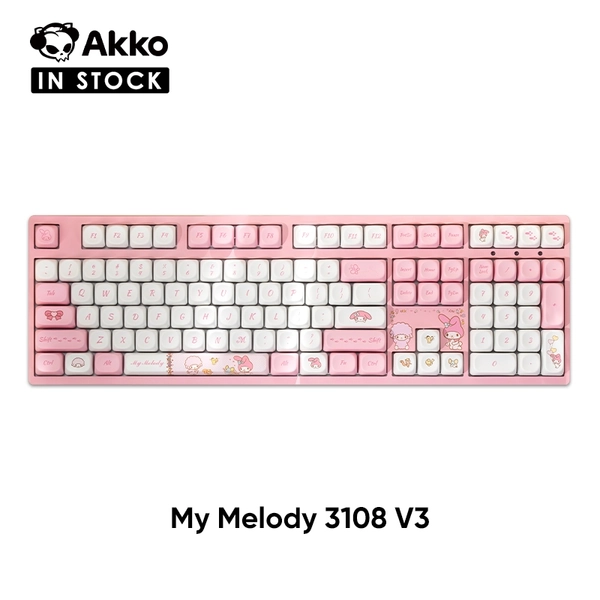 Akko My Melody 3108v3 Wired Mechanical Keyboard, OEM Profile Dye-Sub Keycaps, Full-size Board with Numpad | Shopee Philippines