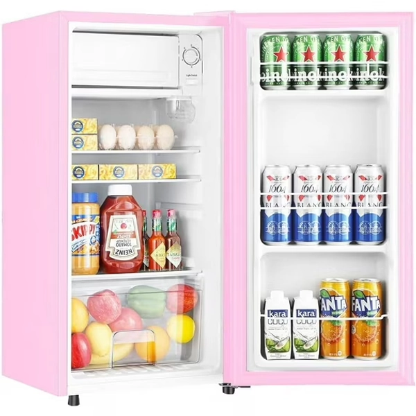 pink mini fridge
