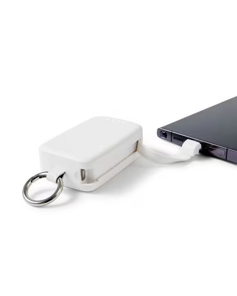 5000mAh Keychain Powerbank - White - White - One Size